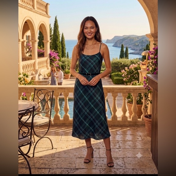 Vince Dresses & Skirts - New Vince Plaid Lace Trim Dress